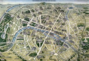 Map of Paris during the period of the Grands Travaux