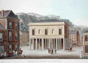 Portico of the Fountain of Pouhon at Spa from Choix des Monuments, Edifices et Maisons les plus remarquables du Royaume des Pays Bas