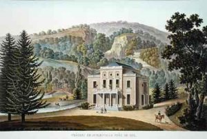 Chateau of Juslenville near Spa from Choix des Monuments Edifices et Maisons les plus remarquables du Royaume des Pays Bas