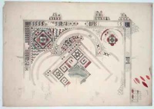 A study of part of the floor at Canterbury Cathedral