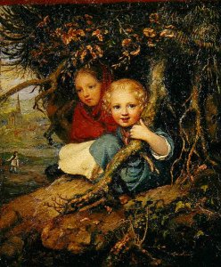 Two Children under Tree Roots