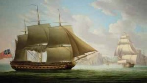 East Indiaman Cirencester off St Helena