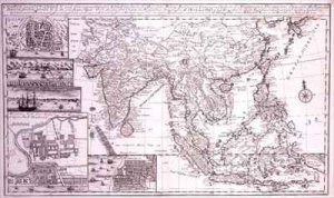 India to western New Guinea including southern Japan and the Philippines